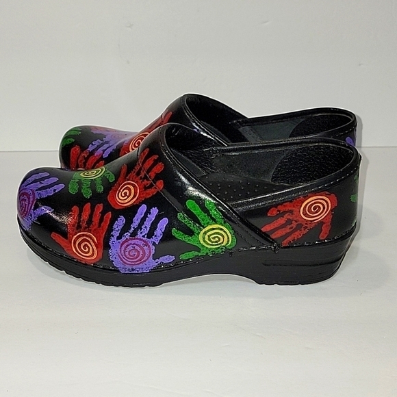 SANITAS professional nursing medical clogs rare handprint design Size EU37/6.5US - Picture 5 of 8